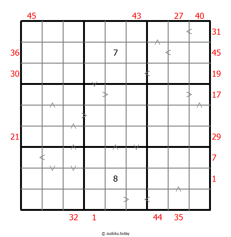 混合数独（X総計+大数）