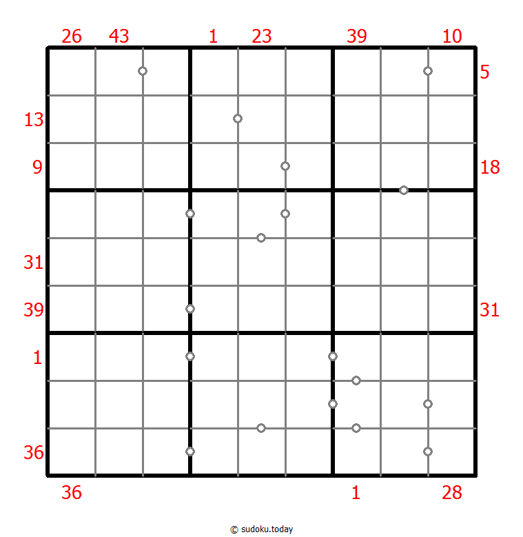 Hybrid Sudoku ( X Sums + Consecutive ) 2026年01月26日