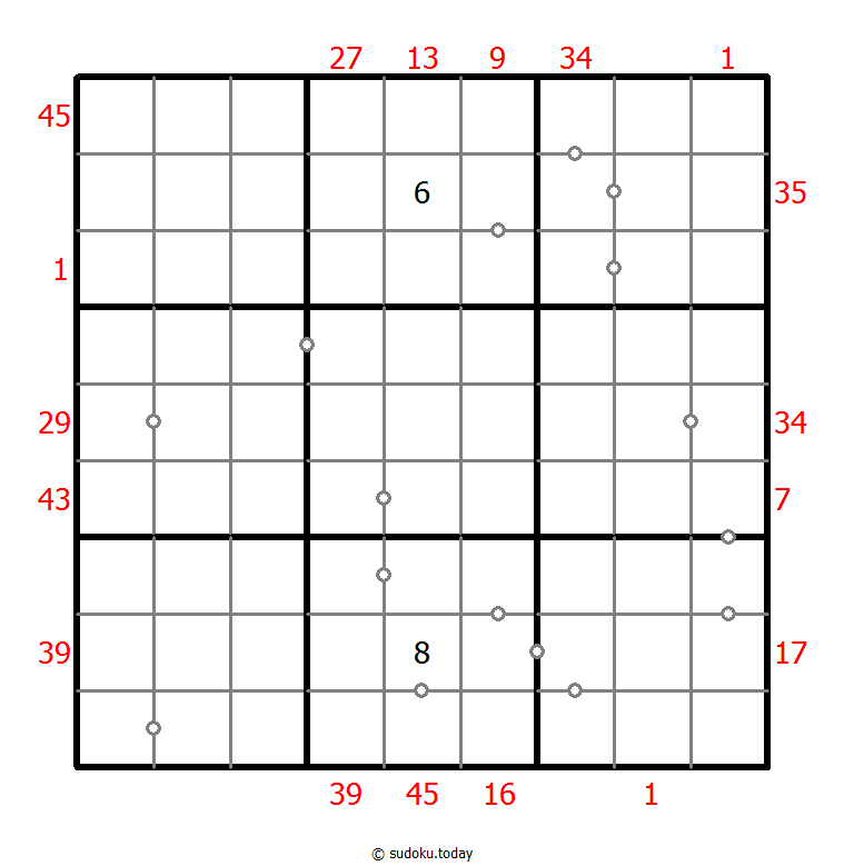 Hybrid Sudoku ( X Sums + Consecutive ) 2025年11月14日