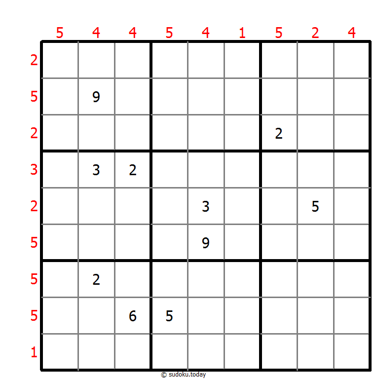 辺差数独 パズル例