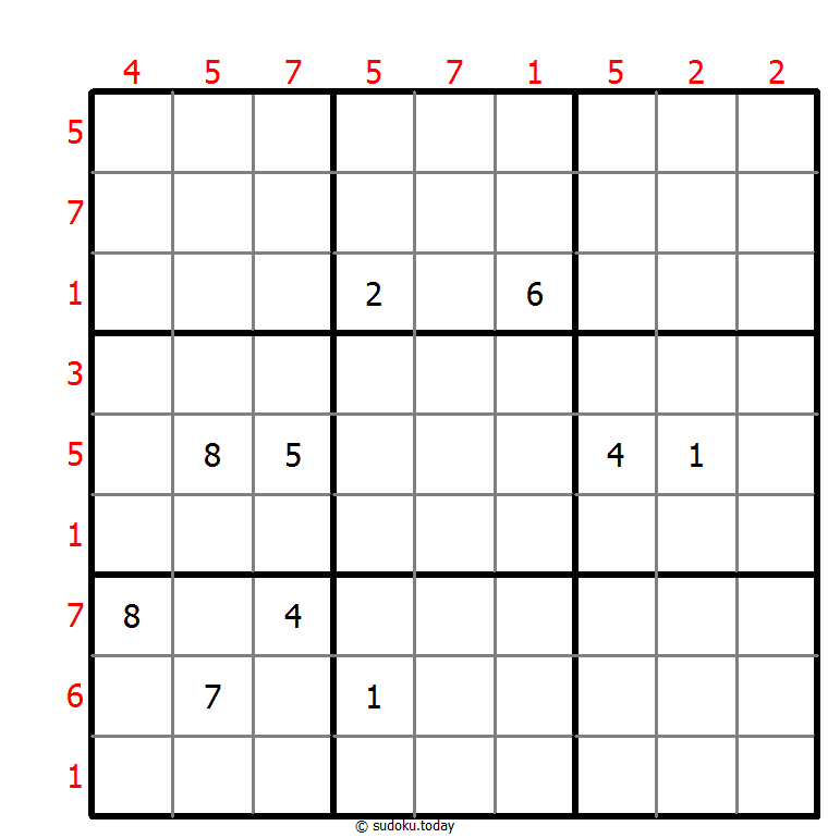 辺差数独 パズル例