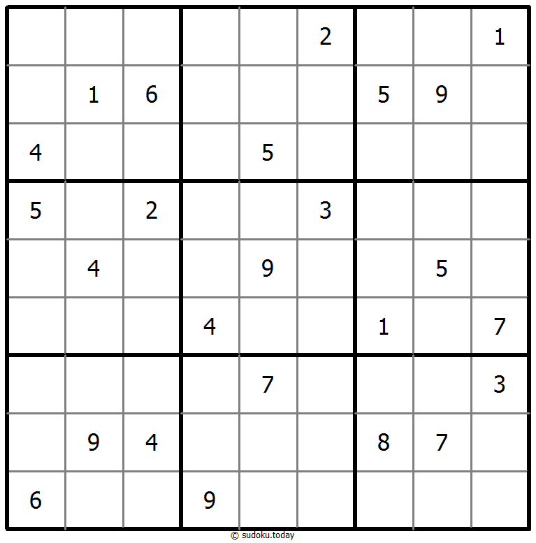 基本的な数独 2025年11月01日
