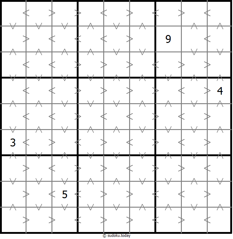 Greater Than Sudoku 2025年11月07日