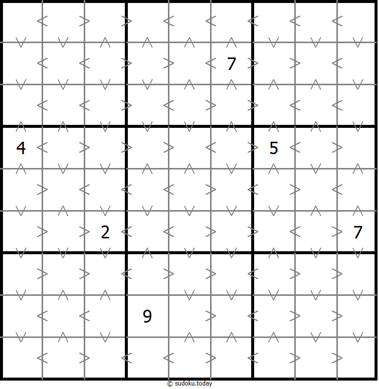 Greater Than Sudoku 2025年11月01日