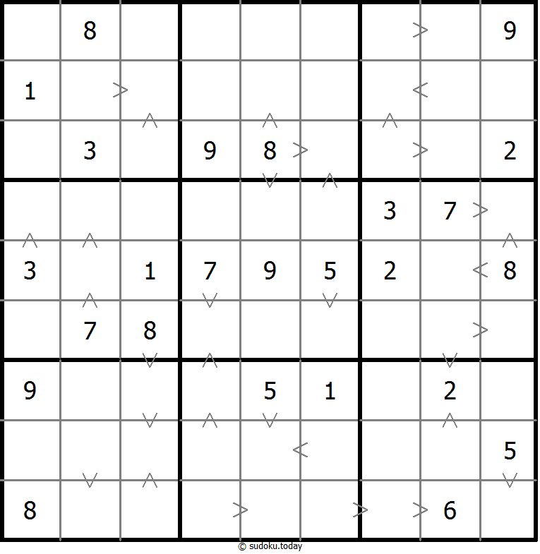 Greater Than Sudoku 2025年11月15日