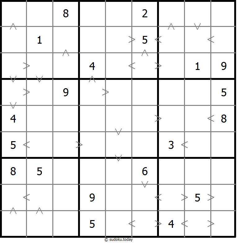 Greater Than Sudoku 2025年11月29日