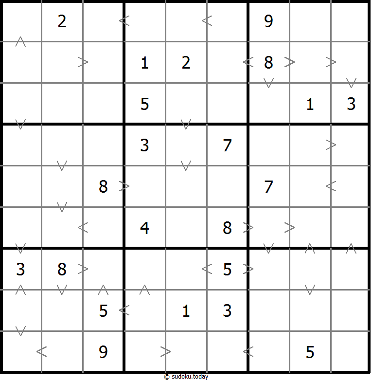 Greater Than Sudoku 2025年12月01日