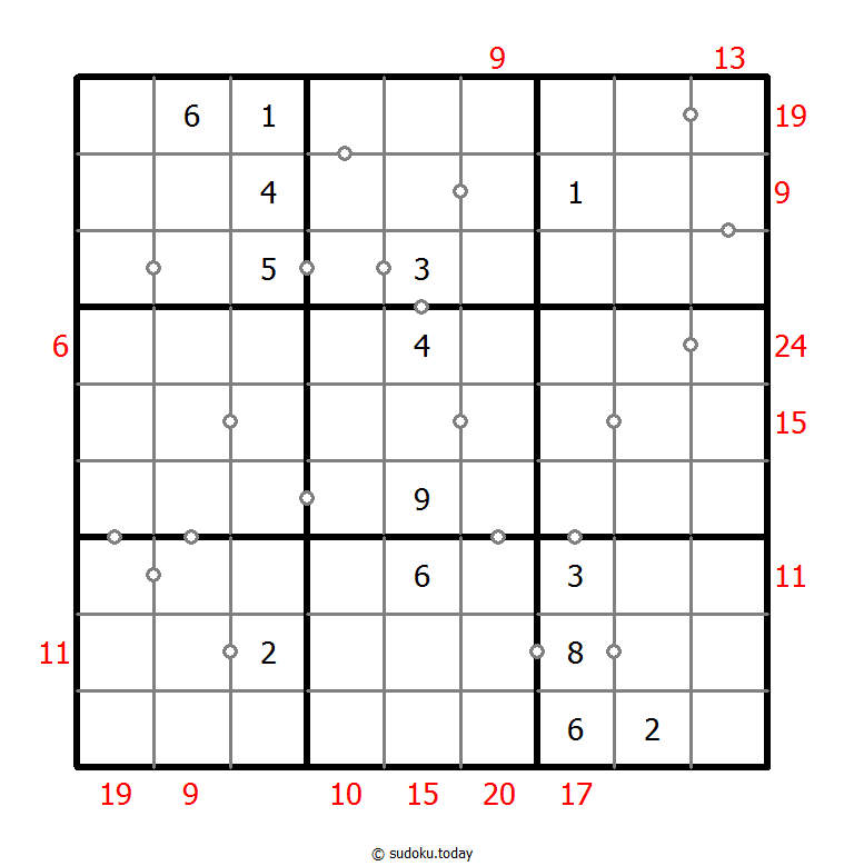 Hybrid Sudoku ( Consecutive Pairs + Sum Frame ) 2026年01月30日
