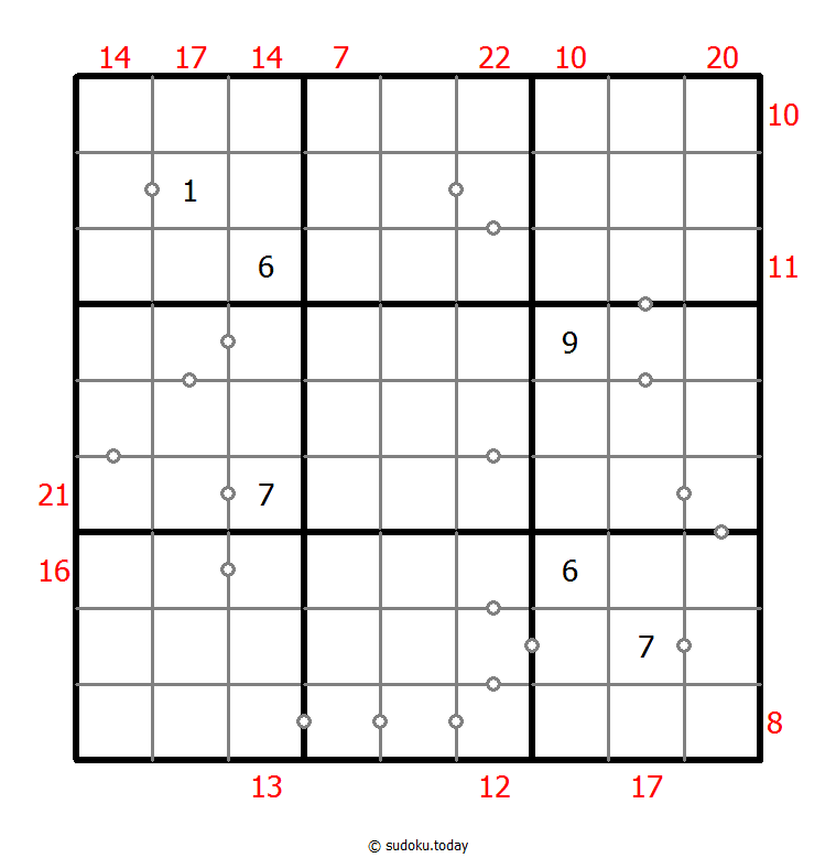 Hybrid Sudoku ( Consecutive Pairs + Sum Frame ) 2025年11月17日