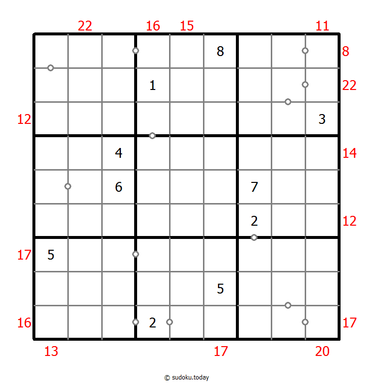 混合数独（非全標記 連続+フレームと） #22730