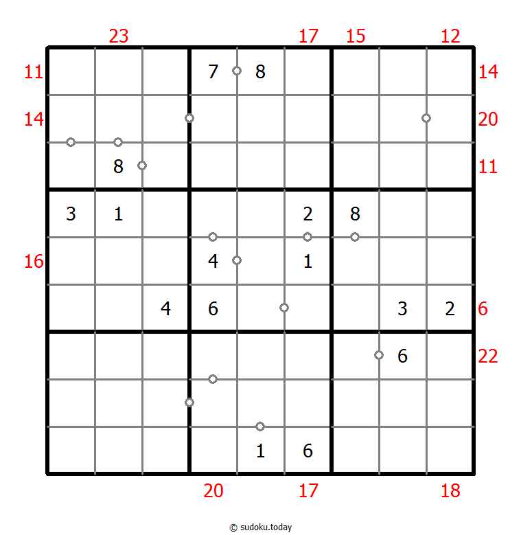 混合数独（非全標記 連続+フレームと） #22744