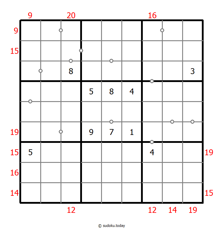 混合数独（非全標記 連続+フレームと） #23967