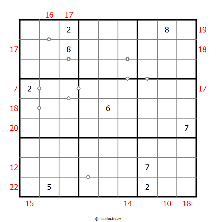 混合数独（非全標記 連続+フレームと） #23998