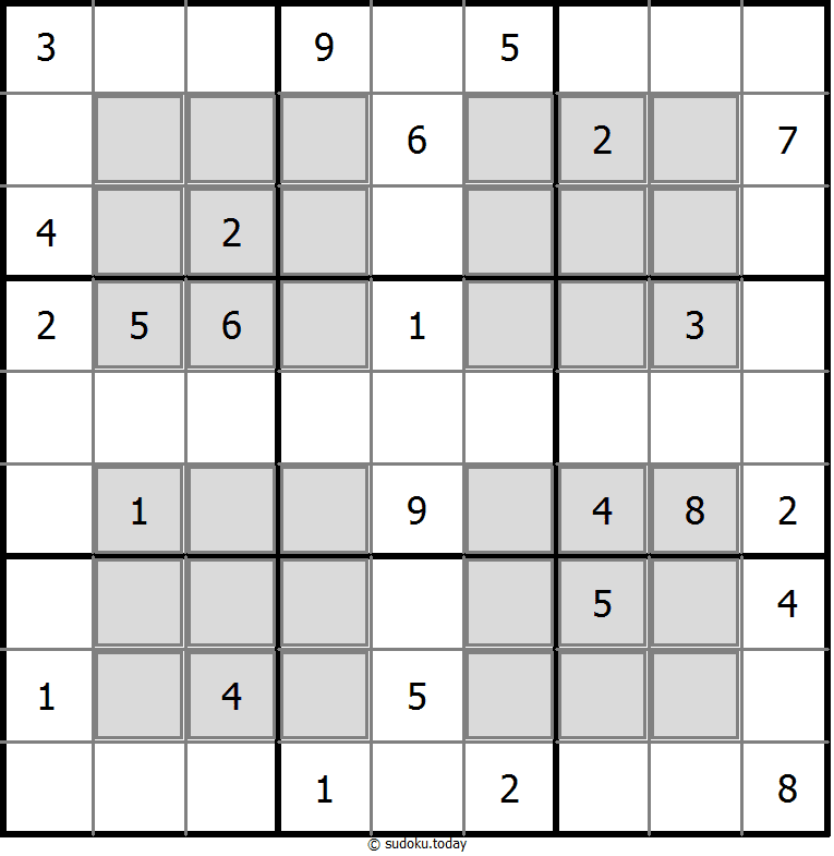 窓口数独 パズル例