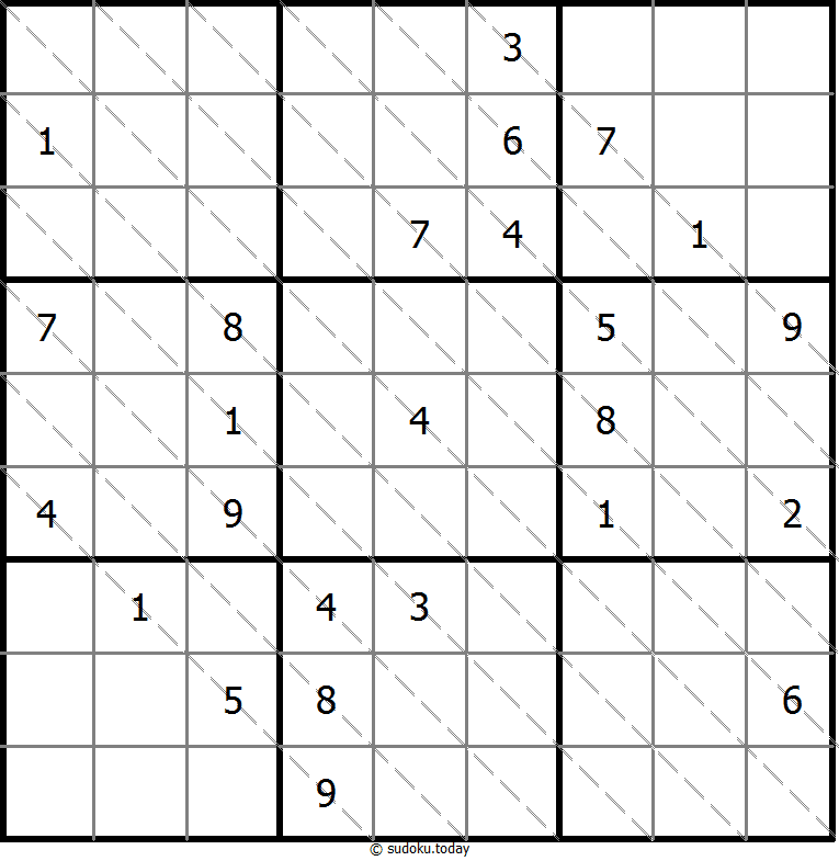 Multi Diagonal Sudoku 2025年11月08日
